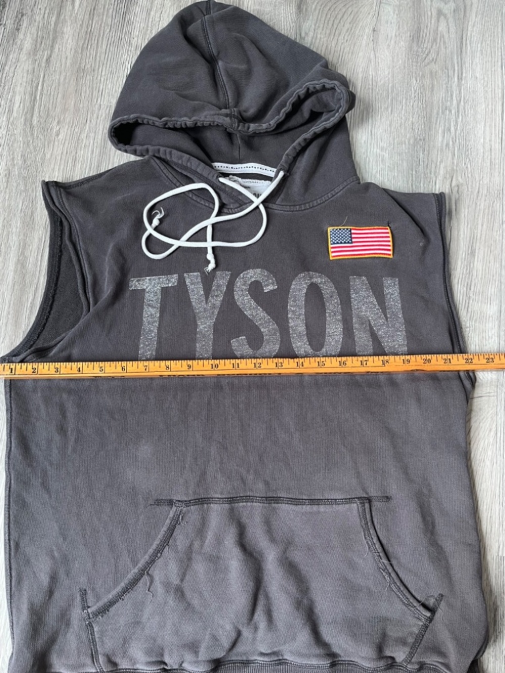 Roots of Fight Mike Tyson Sleeveless Hoodie Sweatshirt Size Large Rare Vintage - Picture 6 of 9